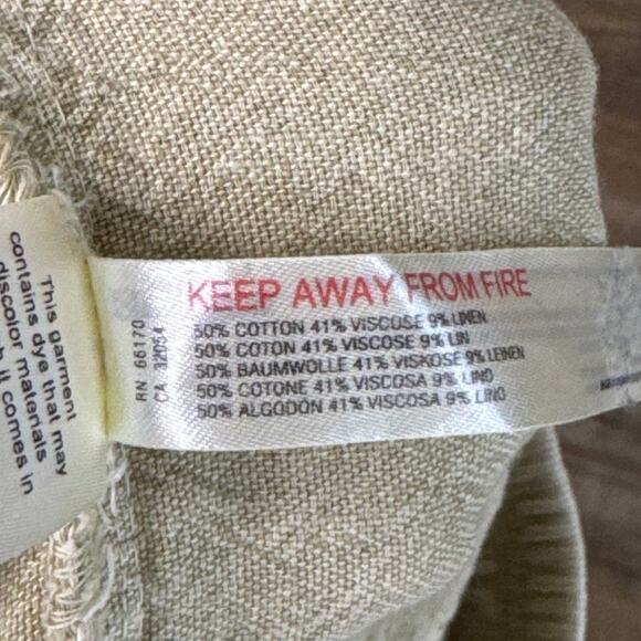 Daily Practice by Anthropologie Evergreen Cargo Cropped Pants Gold Tan Size XS - Picture 8 of 10